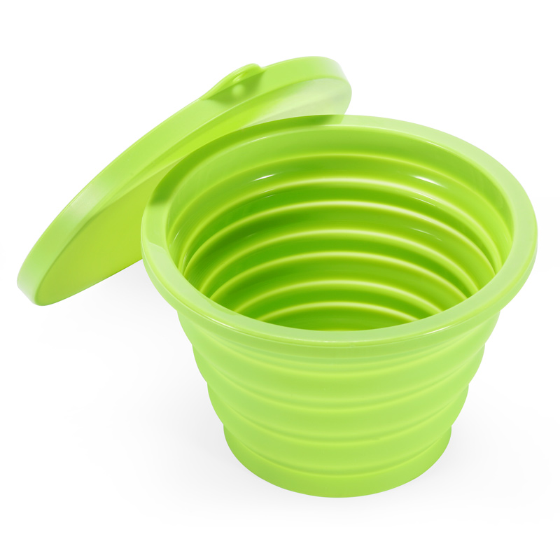 High Quality BPA Free Silicone Collapsible Lunch Box Food Storage Container Foldable Bowl