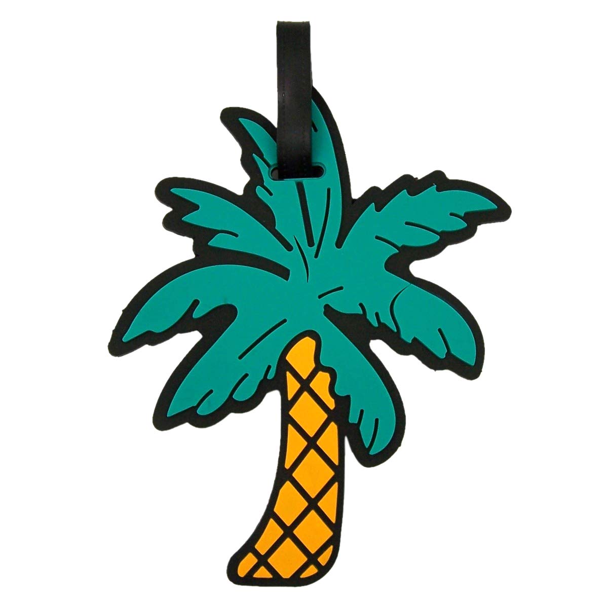 Hot Tropical Beach Palm Tree Luggage Tags, 5 3/8 Inch, Pack of 2