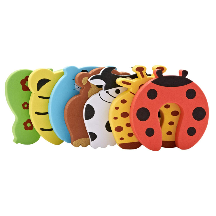 China factory Colorful Cartoon Animal Foam Door Stopper for Baby