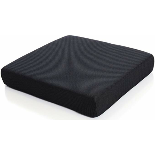 Memory Foam Seat Cushion Chair Pad 18 x 16 x 3in. with Washable Cover, for Relief and Comfort