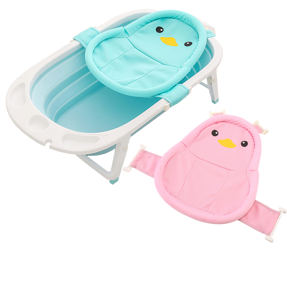 Hot selling Penguin Baby Bath Support Mesh Fabric Bath Net Comfortable Infant Bath Net