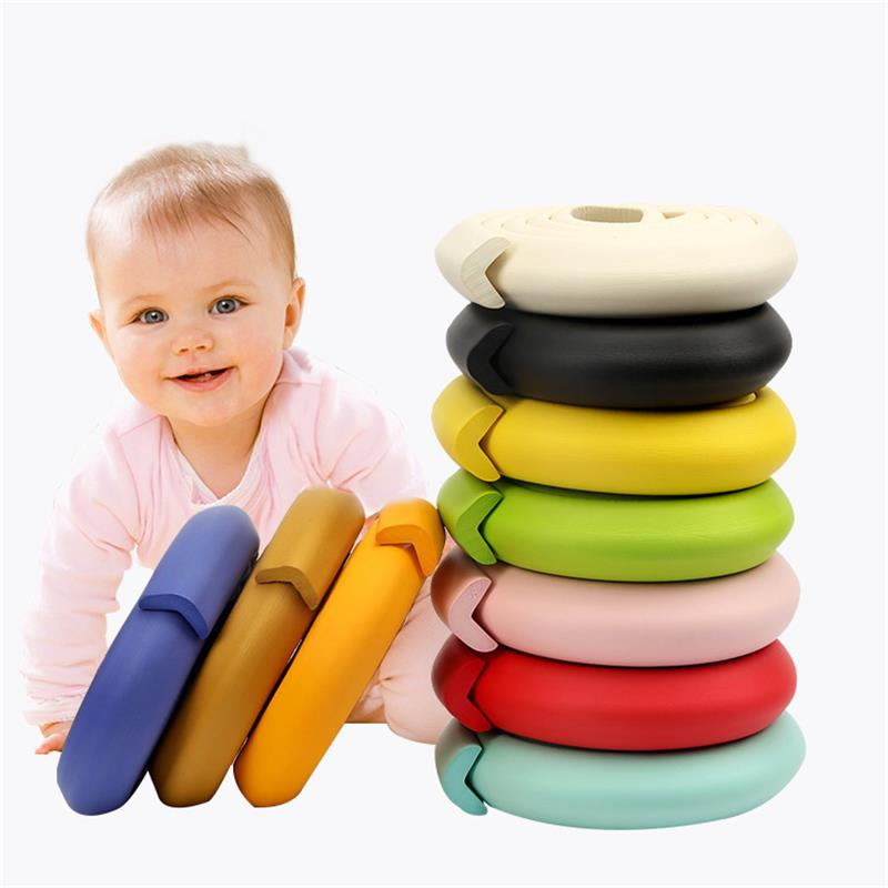 Hot Sale 2M Soft Baby Safety Desk Table Edge Guard Strip Security L-Shaped Kids Protection Bumper Edge