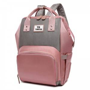 New fashion color contrast large capacity mommy bag out waterproof Oxford backpack