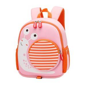 Girls kindergarten baby school bag princess shoulder snail backpack