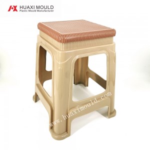 Plastic Square New Design Changable Insert Good Strength Double Color Stool Mold