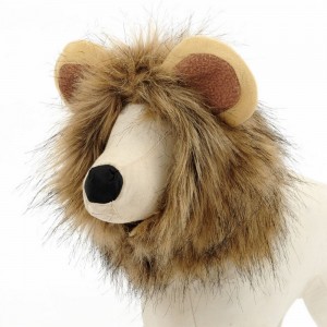 Lion Small Ears Wig Dog Hat Pet Wig Turned into Hat Funny Hat Cat Headgear