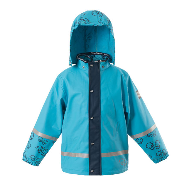 China Fashion Design PU Kid Raincoats with Hood and Refelective Tape K14150 factory and suppliers | V-sheng Featured Image