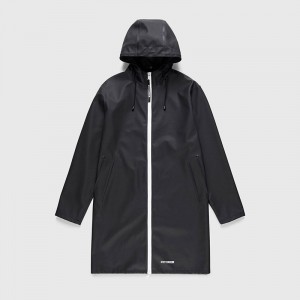 Fashion Design PU Coating Raincoats with Hood M17150