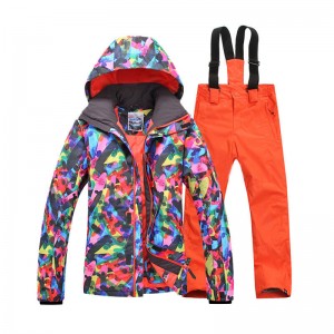 China Women’s Padding Colorful Polyester Ski Fashion Beautiful Warm Winter Suit WM15260 factory and suppliers | V-sheng
