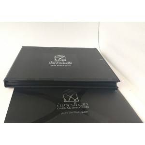 IDW Portable Leather advertising lcd screen video book brochure for advertisement
