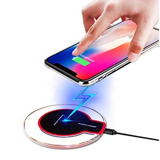 Universal Fantasy Qi Wireless Charger With LED Light for iPhone Samsung Mobile Phone K9 Crystal Wireless Charger Featured Image