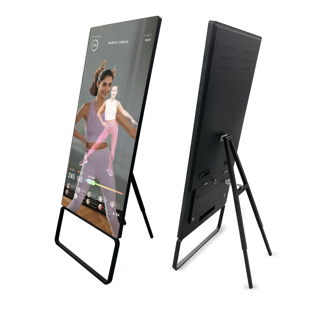 43 inch floor standing magic mirror glass advertising players 10 points capacitive touch screen display interactive mirror Featured Image