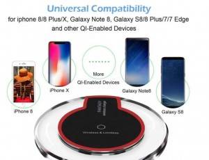 Universal Fantasy Qi Wireless Charger With LED Light for iPhone Samsung Mobile Phone K9 Crystal Wireless Charger