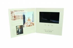 Elie Saab 7 inch lcd tft screen video brochure catalog for greeting gift invitation business card marketing