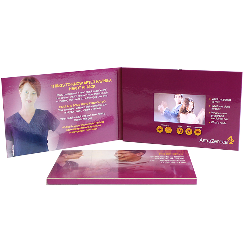 Astrazeneca 7inch portable hardcover video business brochure with business card pocket Featured Image
