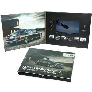 Advertising BMW Car 7 inch LCD Video Brochure HD Screen Video Folder Greeting Card Durable For Business
