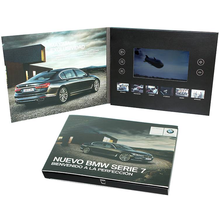 Advertising BMW Car 7 inch LCD Video Brochure HD Screen Video Folder Greeting Card Durable For Business Featured Image