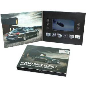Factory Custom video in print lcd 5inch video graphics greeting card digital brochure