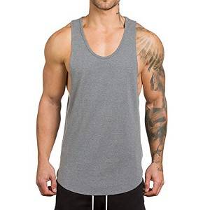 custom clothing manufacturers 100% cotton custom printing blank men fitness gym tank top