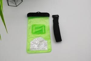 waterproof bag in green transparent