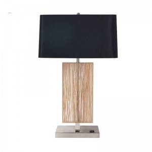Metal base with fabric lampshade table lamps for home and hotel