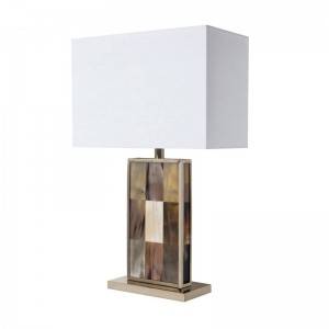 Metal base with fabric lampshade table lamps for home and hotel