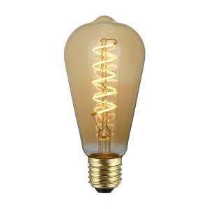 Flexible soft spiral filament led bulb A60 ST64 G125 Gold and Smoky decor bulbs