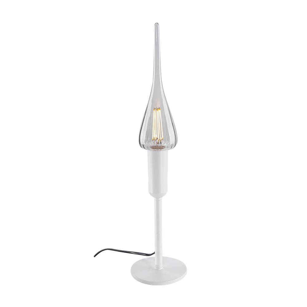 LED candleholder table lamp black and white models with Plug and switch Featured Image