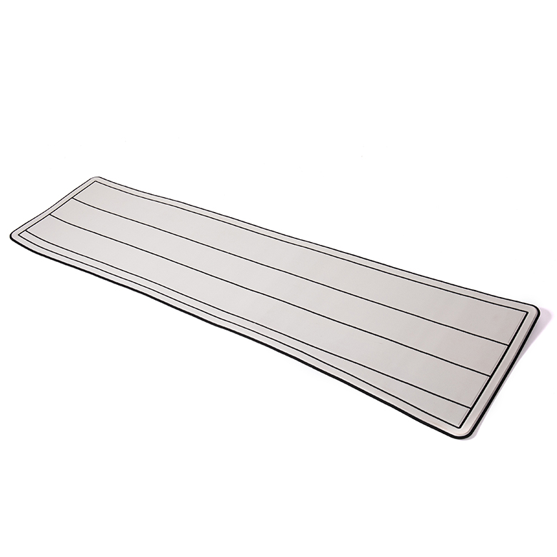 High quality custom shape grey  stripe anti dew  sheet boat  flooring carpet synthetic teak decking marine