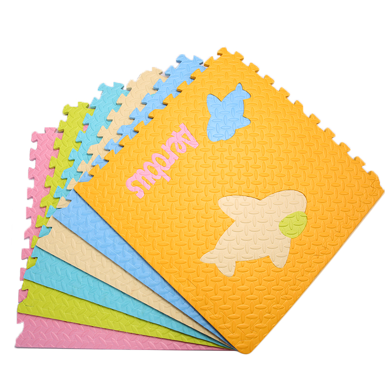 High quality factory direct Reliable supplier customized print cute design anti-slip eva baby play mat kid