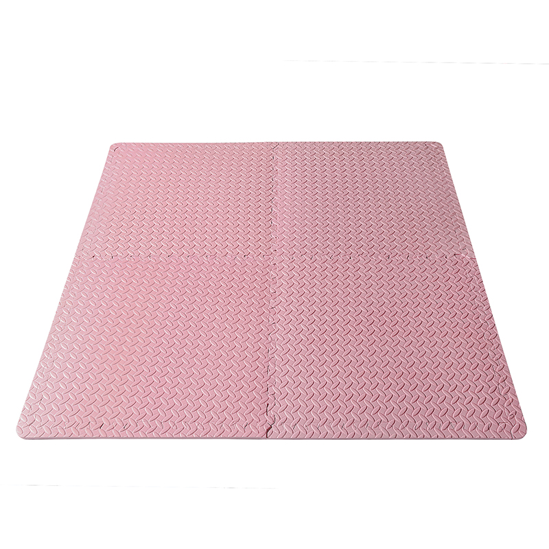 Eco-friendly monochromatic leaf eva puzzle exercise interlock floor rubber mat with skid proof sound insulation noise reduction