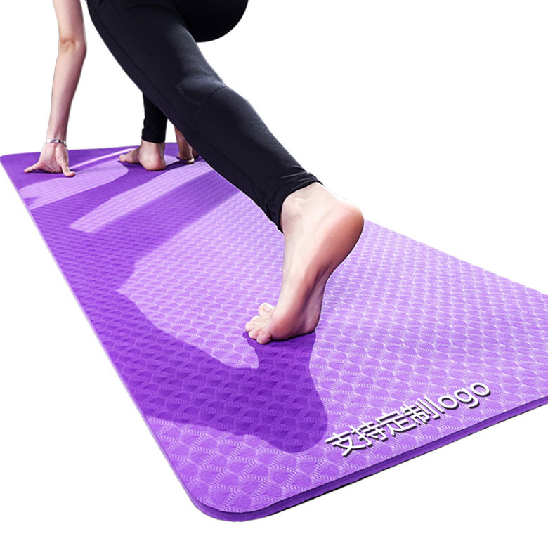 Foldable thick tpe yoga mats eco friendly 12mm thickness yoga matwith custom logo