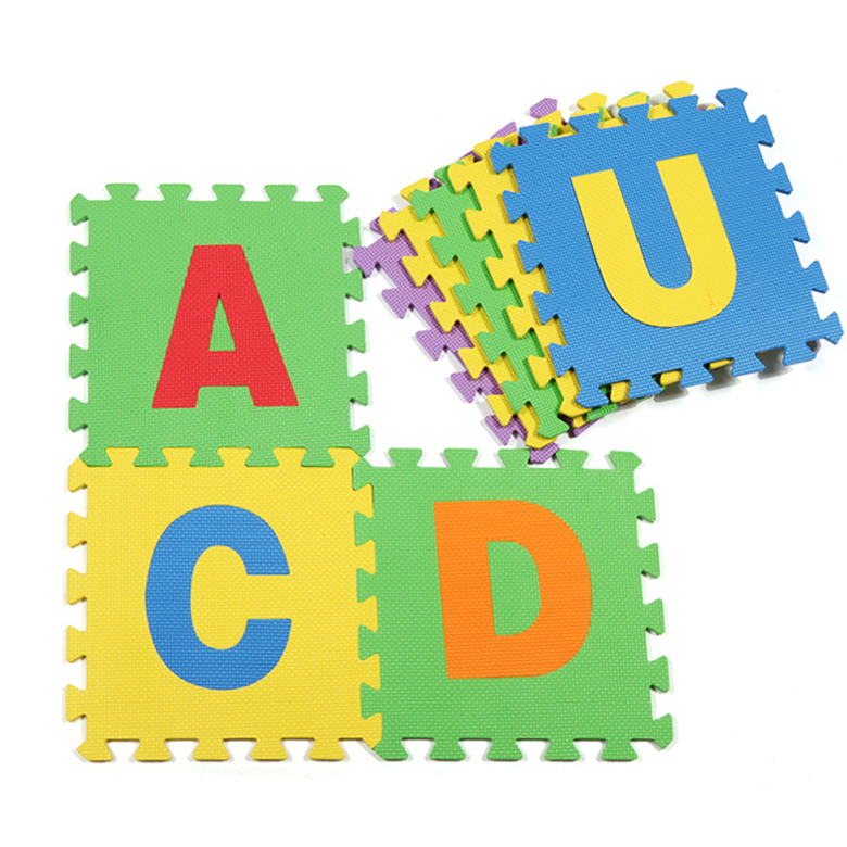High quality alphabet educational cartoon animal eco friendly eva foam educational floor baby play puzzle mat