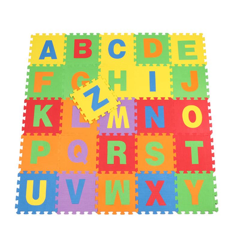 High quality alphabet educational cartoon animal eco friendly eva foam educational floor baby play puzzle mat