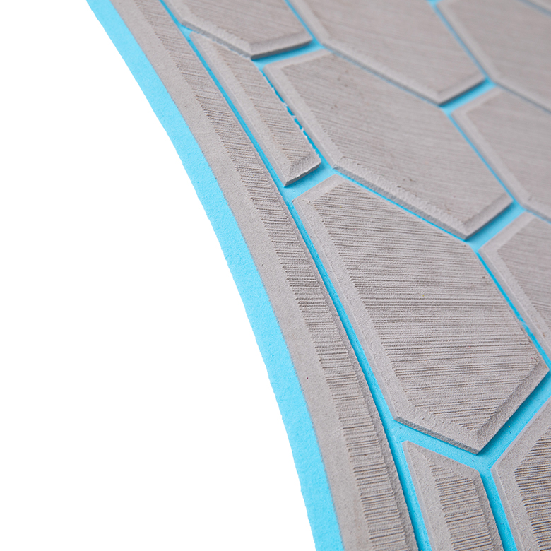 anti skid adhesive back glue hexagon honeycomb blue and grey  marine flooring  eva foam boat yacht floor