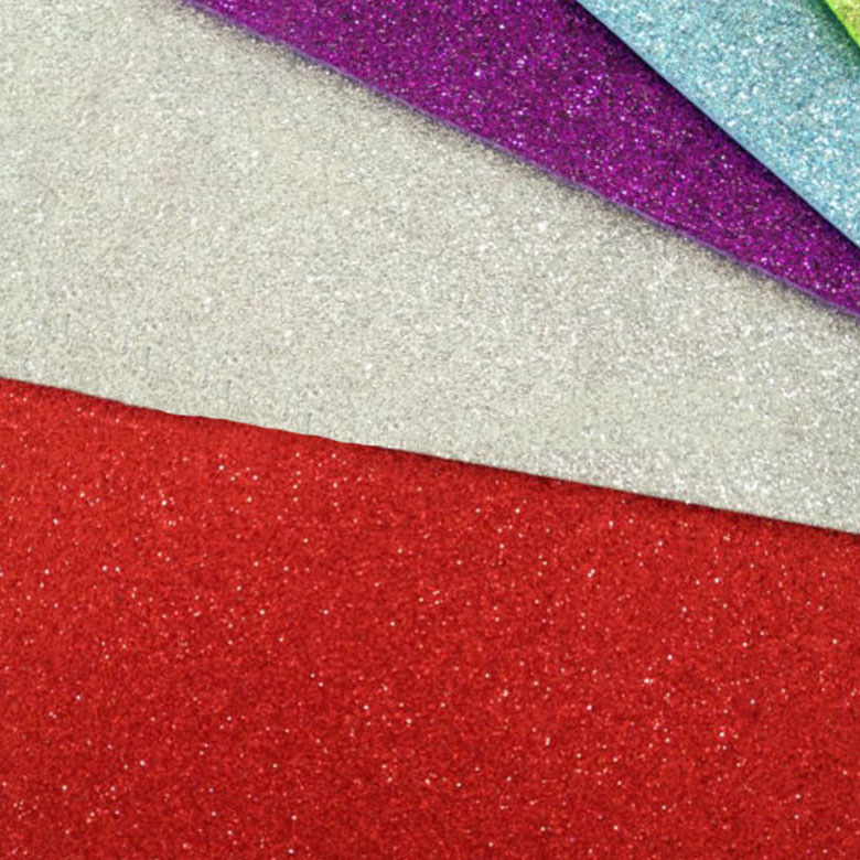 China supplier colorful fabric craft glitter plastic eva glitter foam sheet