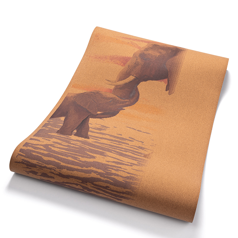 custom printed personalized natural eco friendly thick rubber cork yoga mat