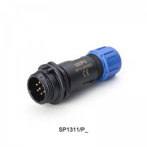 Weipu SP1311/P IP68 male Nylon pa66 cable connector waterproof ip68 for extension cord