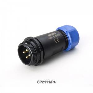 Weipu SP2111/P IP68 waterproof wire connector 2 3 4 5 7 9 pin extension connector socket