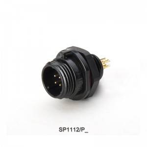 Weipu IP68 waterproof circula rconnector male cable connector SP1112/P panel socket