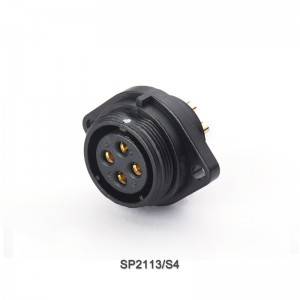 Weipu SP21 connector SP2113/S IP68 waterproof 2-hole flange receptacle 2 pin – 12 pin circular connector