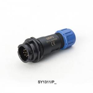 Weipu SY1311/P IP67 waterproof Nylon66 material multi pins fast in-line cable connector
