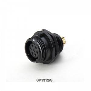 Weipu IP68 waterproof Nylon66 Rear-nut mount female contact connector SP1312/S