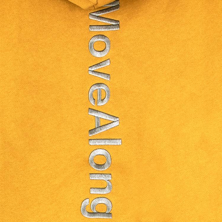 yellow 400 gsm cotton custom embroidery fleece hoodie