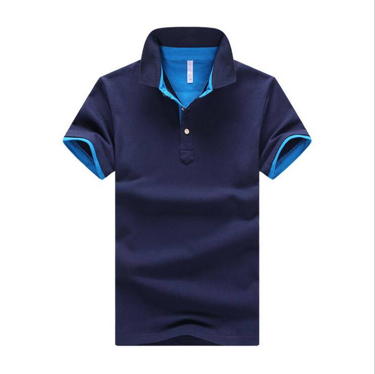 New Design Custom Logo men clothes Short Sleeved 95% Cotton T Shirt Casual Lapel Polo Shirt
