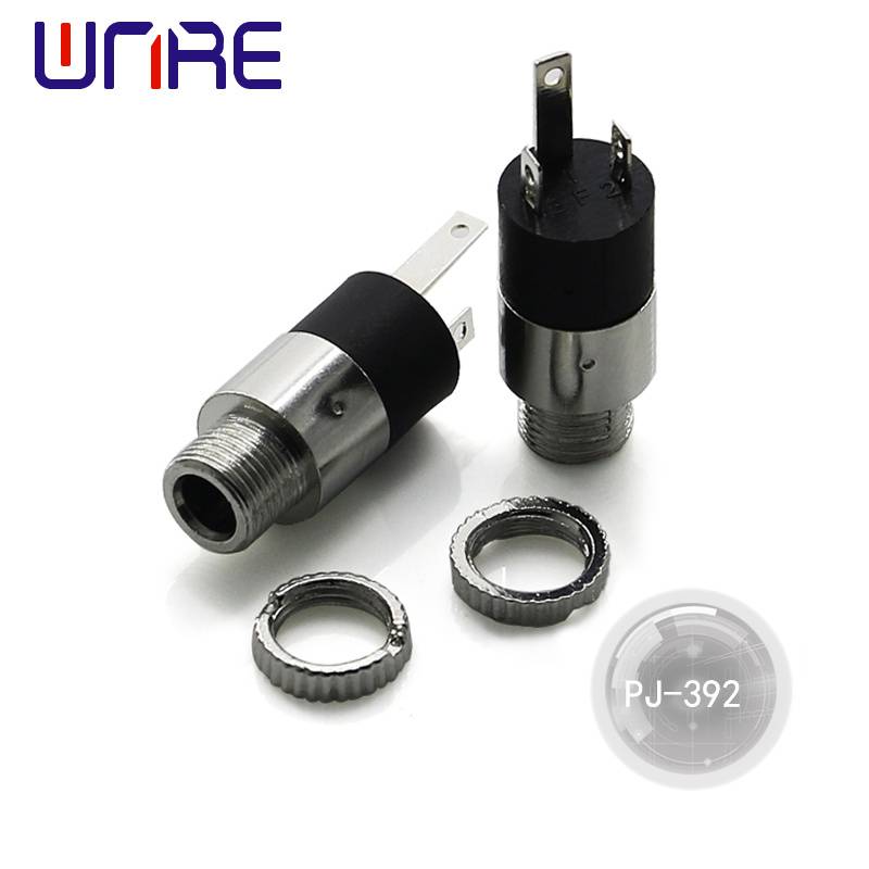 3.5MM Stereo Female Socket Jack with Screw 3.5 Audio Headphone Connector Cylindrical Socket