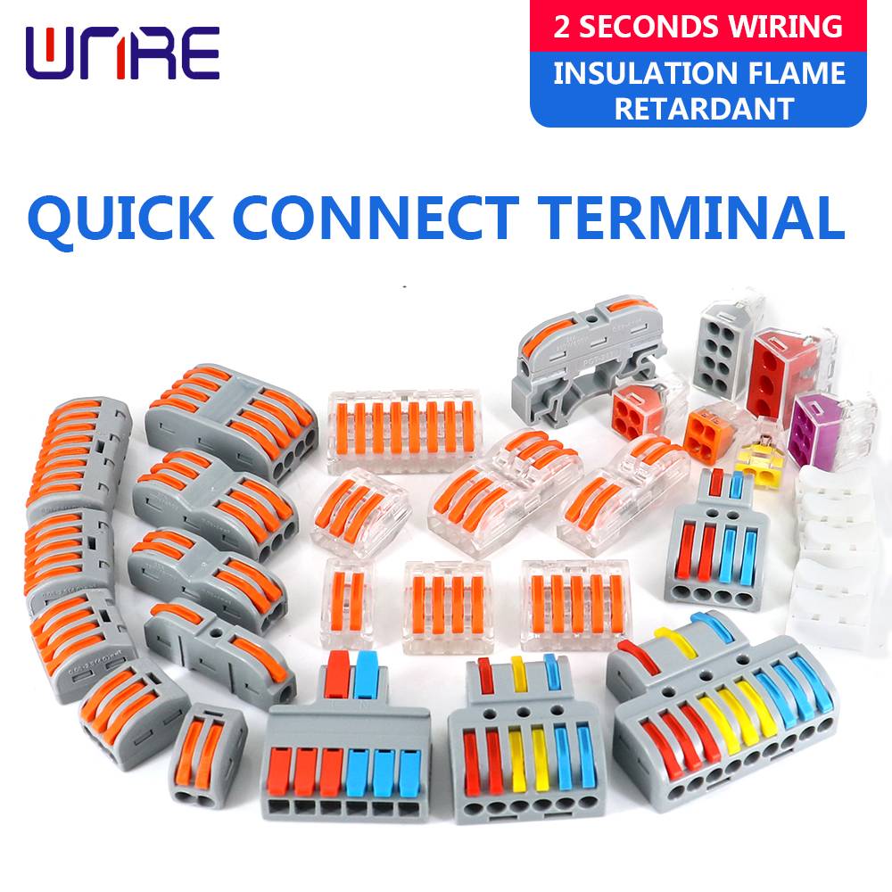 Fast Wire Cable Connectors Spring Splicing Wiring Connector Push-in Terminal Block Featured Image