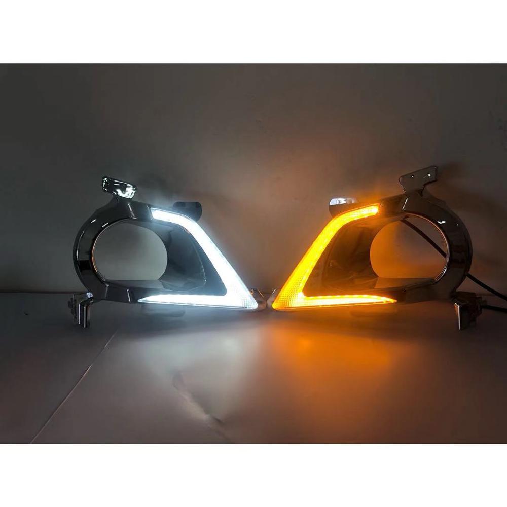 New design led daytime running light drl for Innova crystal front head lamp
