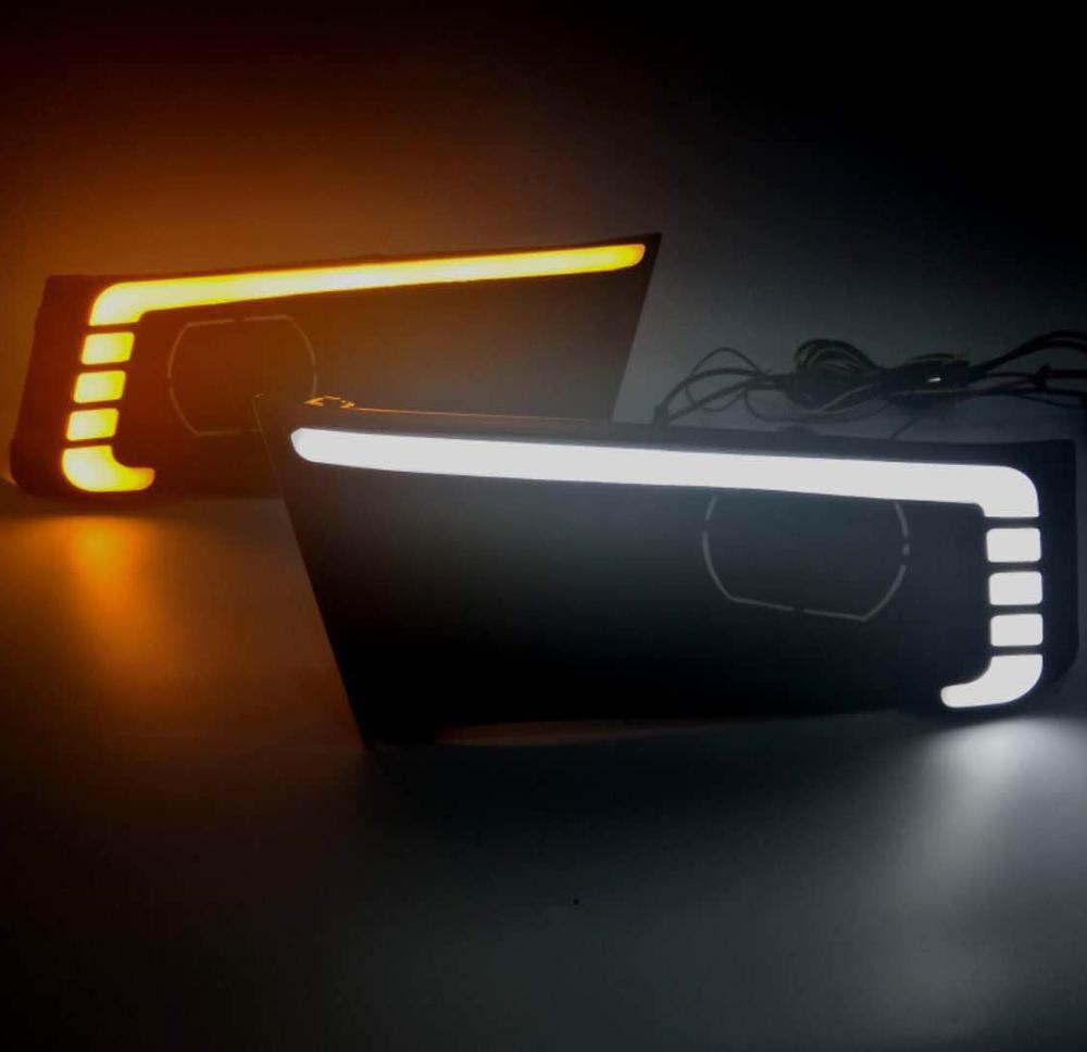 New design drl daytime light fog lamp cover for brezza /new vitara drl with running turn signal function