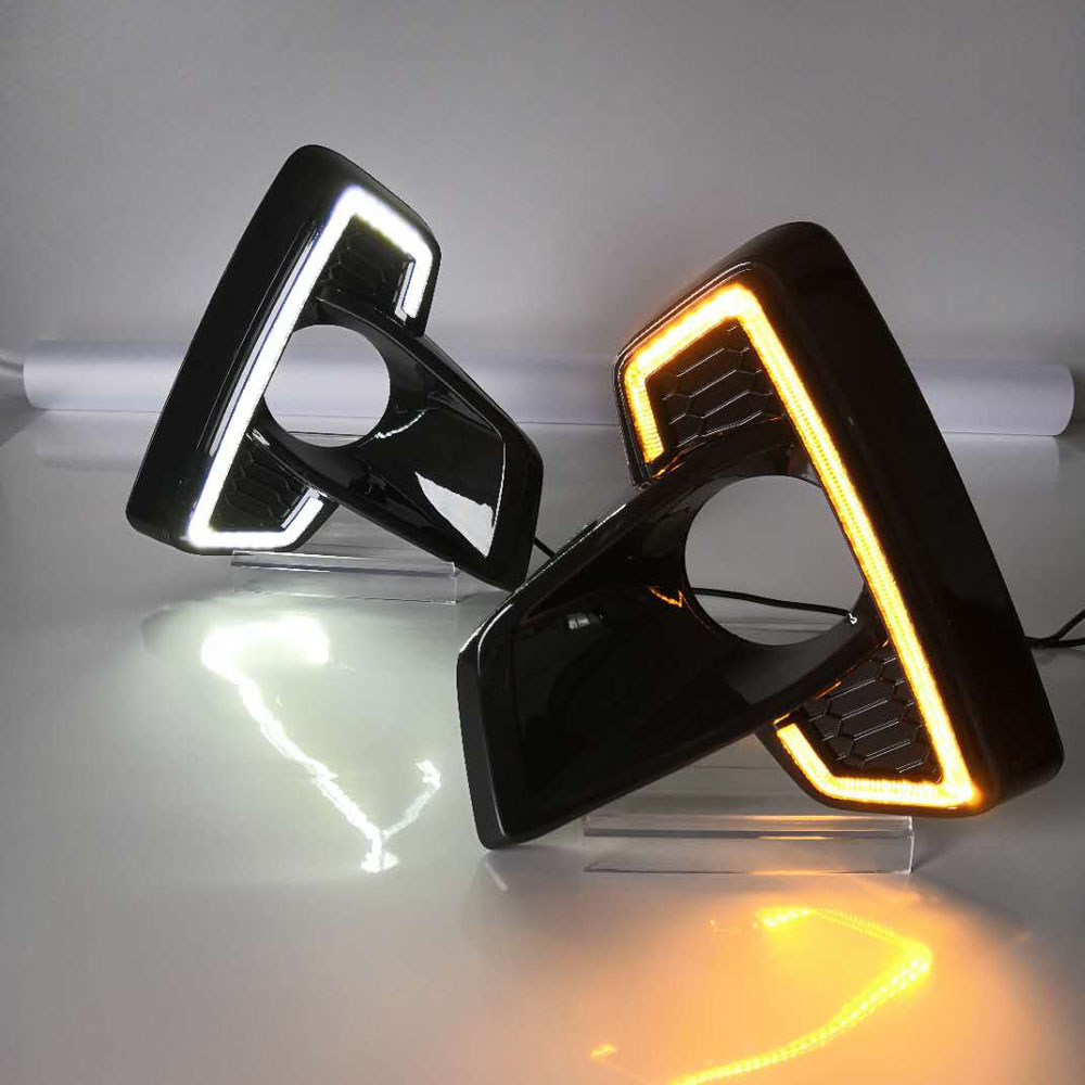New design led daytime running light drl fog lamp cover for hilux revo rocoo